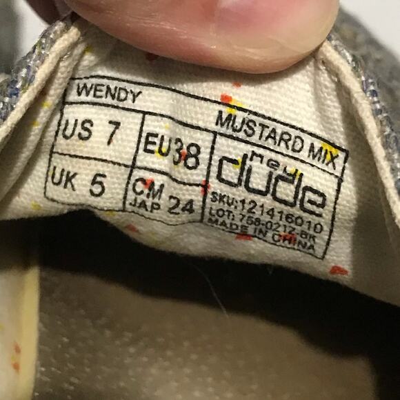 Hey Dude Wendy Slip On Shoes Sneakers‎ Gray Mustard Mix Women’s Size 7 - Picture 6 of 7